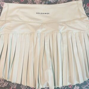 gold hinge cream skirt